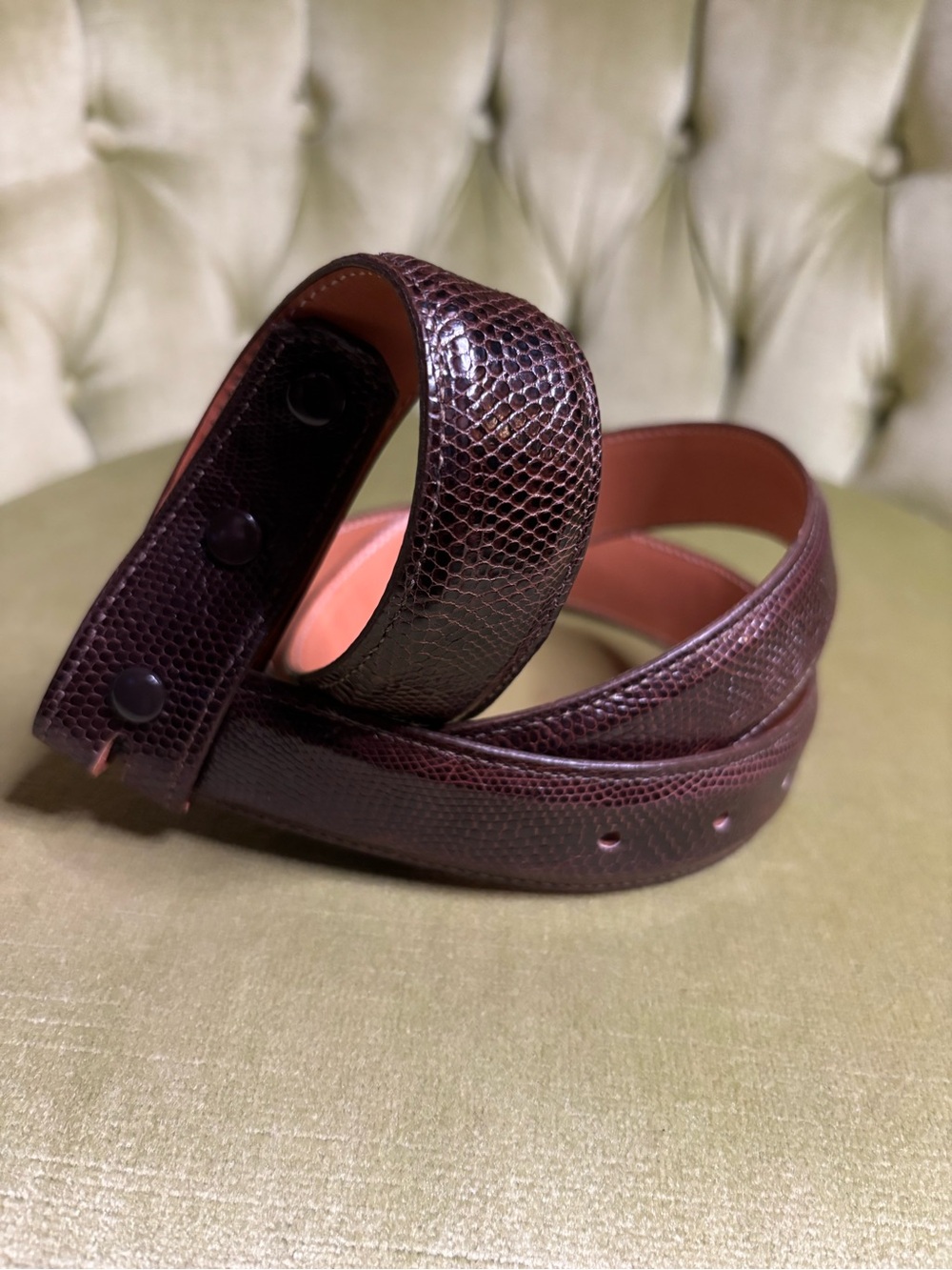 James Reid Unisex Lizard belt Size 38